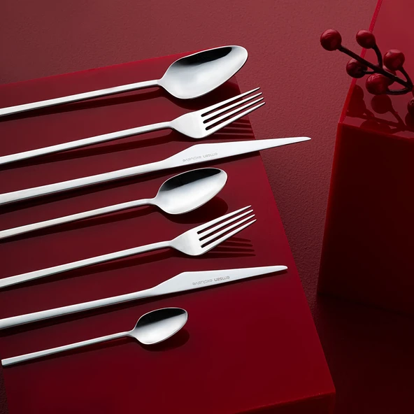 Emsan Alba 84 Parça 12 Kişilik Kutulu Çatal Kaşık Bıçak Takımı - Resim 3