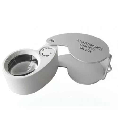 Mini 40x25mm Takı Büyüteç, Cep Büyüteç, Teftiş, Elmas Pullar, Madeni Kontrol Lup Mg21011 - Resim 2