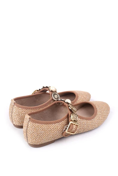 Papuç Sepeti 4709 Rahat Taban Broş Detaylı Kadın Babet Ayakkabı - Resim 10