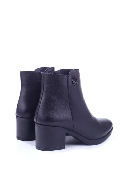 Castle Black 92160-1 Termo Taban 5,5 cm Topuk Hakiki Deri Kadın Bot - Resim 3