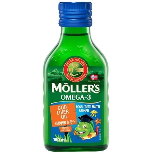 Möller's Omega-3 Balık Yağı Şurubu Tutti Frutti 150 ml-KUTUSUZ ürün görseli