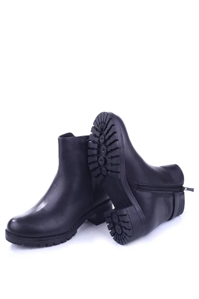 Castle Black 2685-1 Termo Taban 4,5 cm Topuk Hakiki Deri Kadın Bot - Resim 5