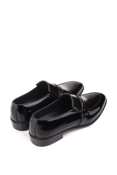 Papuç Sepeti 4564 Erkek Bağcıksız Klasik Rugan Ayakkabı - Resim 4