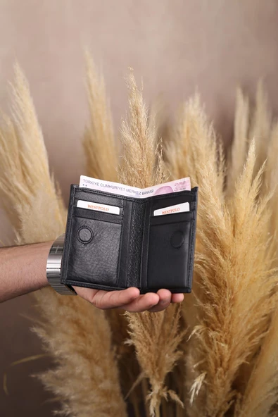 West Polo 1521 Mıknatıs Kapaklı Erkek Hakiki Deri Kartlık & Cüzdan - Resim 2
