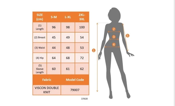 MDB Kadın Uzun Kollu V Yakalı Salaş Midi Akrilik Elbise - Resim 4