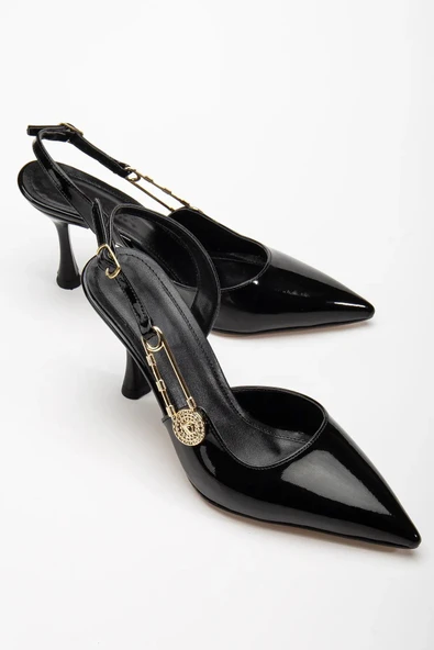 Papuç Sepeti MÇ025 Kadın Klasik 8,5 Cm Topuklu Ayakkabı - Resim 2