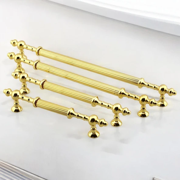 Mobilya Çekmece Mutfak Dolabı Dolap Kulpları Kulbu Kulpu Altın Gold Metal Kulp 160 mm- 16 cm - Resim 4
