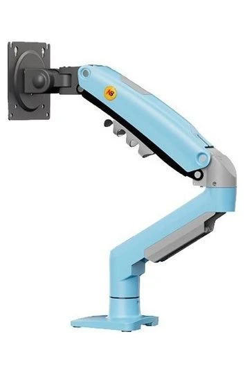 N.Bayou F80-XM amortisörlü  monitör masa mavi kol ürün görseli 1