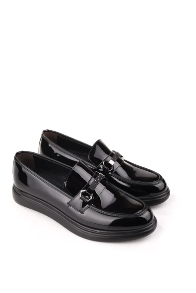 Papuç Sepeti-Rsg 4574 Erkek Poli Taban Bağcıksız Rugan Ayakkabı - Resim 2