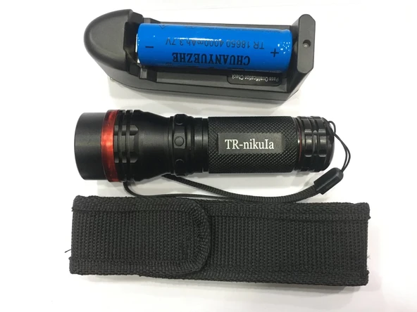 Beyaz Led Işıklı ,şarjlı Pil,şarj Cıhazlı El Fener 620 ürün görseli 1