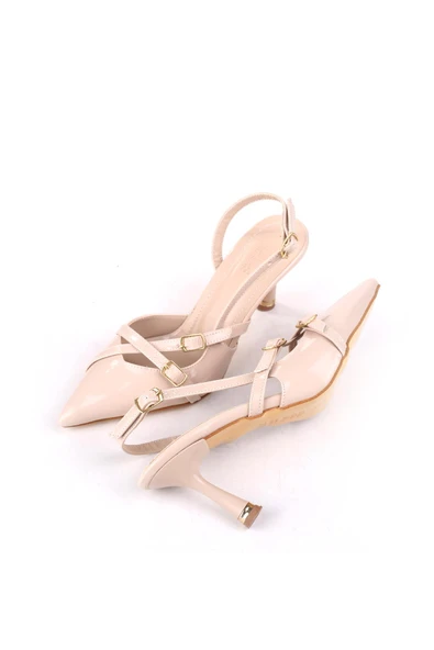 Papuç Sepeti 0083 Rugan Kadın Klasik 7 Cm Topuklu Ayakkabı - Resim 5