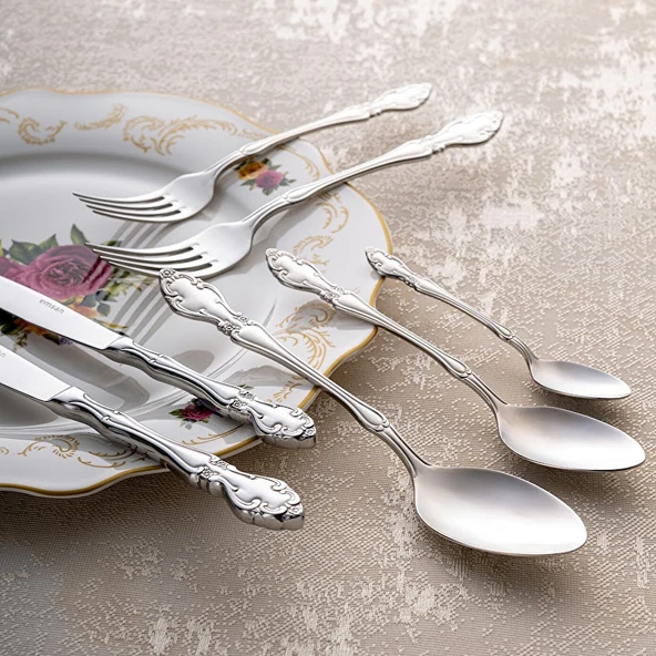 Emsan Royal 84 Parça 12 Kişilik Çatal Kaşık Bıçak Takımı Lüks Kutulu - Resim 6