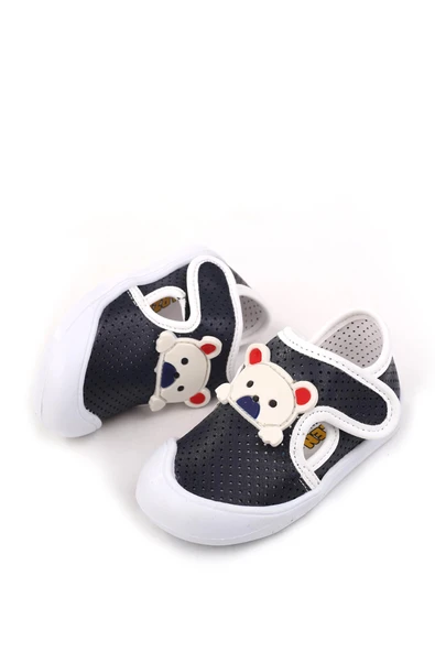 Papuç Sepeti - Arzn 4829 Erkek Bebek Ortopedik İlk Adım Ayakkabısı - Resim 4