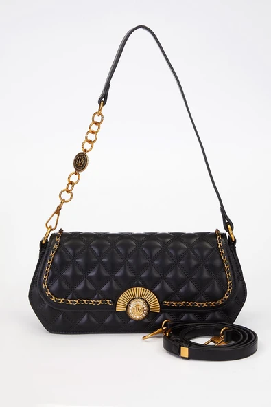 Levidor 930290 Kadın Yelpaze Kilit Detaylı El & Omuz Çantası - Resim 5