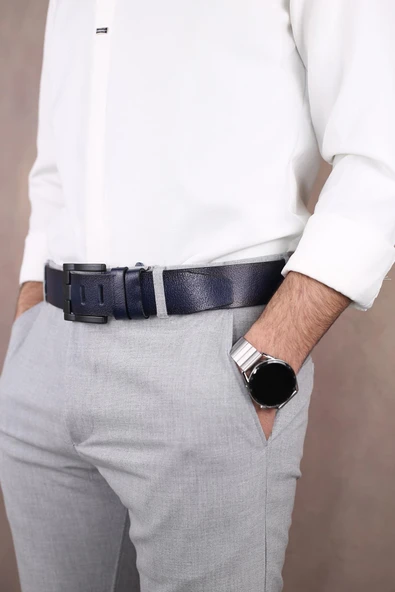 Papuç Sepeti Smt-4411 Erkek Hakiki Deri Kot Kemeri - Resim 2