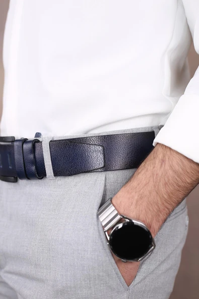 Papuç Sepeti Smt-4411 Erkek Hakiki Deri Kot Kemeri - Resim 8