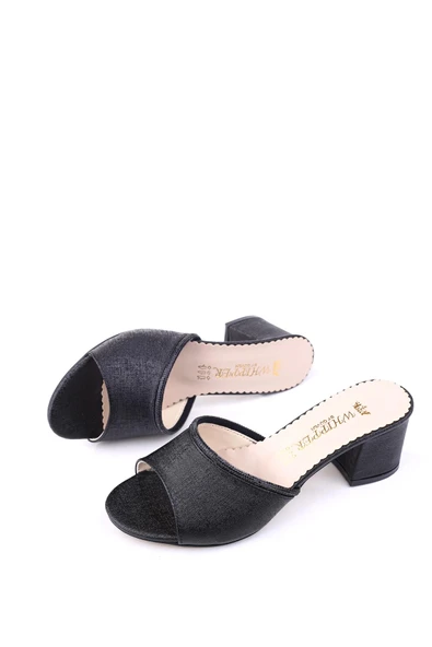 Papuç Sepeti 4854 Kadın Taşlı  Kare Topuk Rahat Taban  Çeyiz Terlik - Resim 3