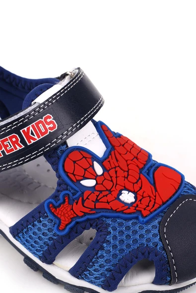 Papuç Sepeti Bircan Erkek Çocuk Örümcek Adam Ortopedik Sandalet - Resim 5