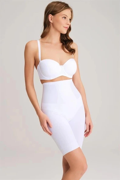 Amora Secret Toparlayıcı Bel ve Bacak İnceltici Dikişli Uzun Paçalı Orta Bel Sıkı Şort Korse ürün görseli