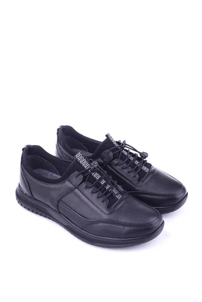 Papuç Sepeti 515 Hakiki Deri Streç Bağcıklı Günlük Erkek Ayakkabı ürün görseli 1