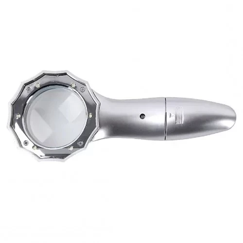 7x Büyüteç 6 Led Işık Aydınlatma 50mm Optik Lens El Büyüteç - 4