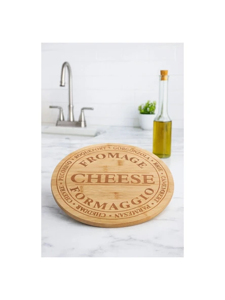 Bambu Peynir Sunum Tabağı Büyük Boy Kahvaltı Sunum Tahtası Bambu