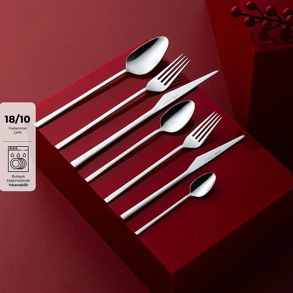 Emsan Alba 84 Parça 12 Kişilik Kutulu Çatal Kaşık Bıçak Takımı ürün görseli 1