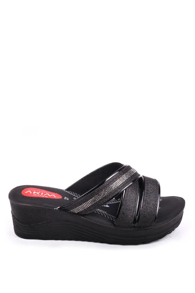 Papuç Sepeti 4869 Çapraz & Taşlı  Anatomik Taban Günlük Kadın Terlik - Resim 2