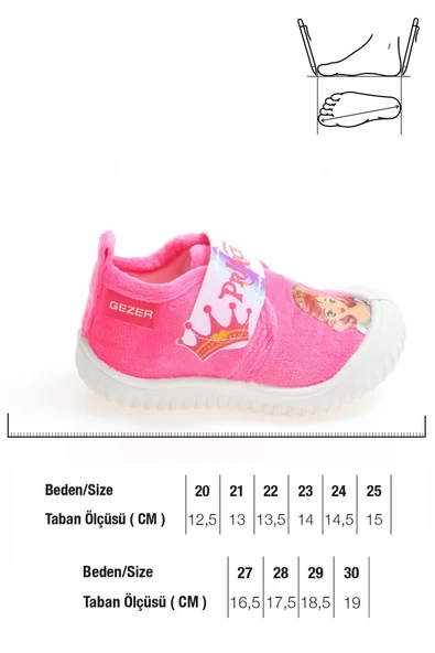 Gezer 03195 Kız Çocuk Günlük Cırtlı Panduf Ev Kreş Ayakkabı - Resim 2