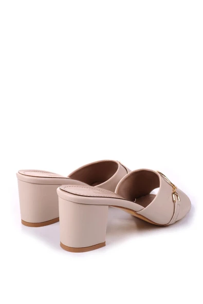 Papuç Sepeti LL107 Kadın 6,5 Cm Kare Topuk Günlük Terlik - Resim 10