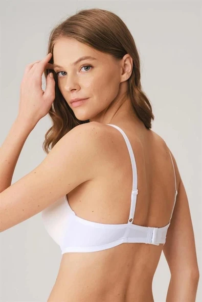 Amora Secret Balenli Destekli Dolgulu Askıları Çıkabilen Günlük Klasik T-Shirt Sütyeni - Resim 2