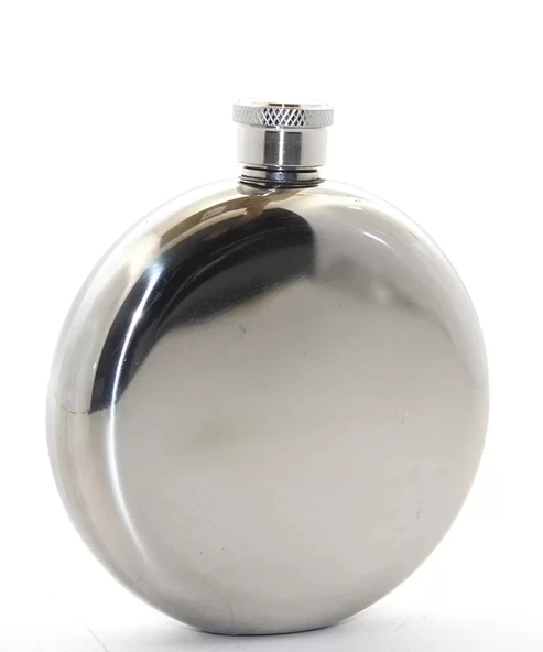 Paslanmaz Çelik Yuvarlak 5 Oz Tekli Matara Alk2676 ürün görseli 1