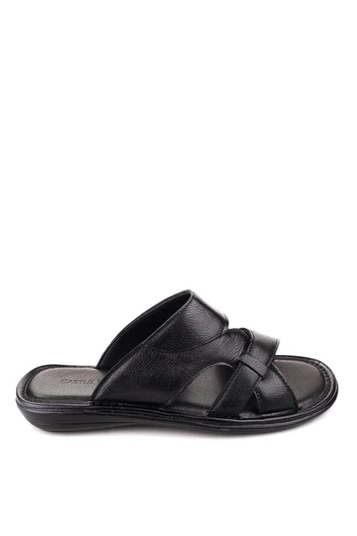 Castle Black 8521 Erkek Ortopedik Taban Hakiki Deri Terlik - Resim 2