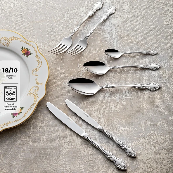 Emsan Royal 84 Parça 12 Kişilik Çatal Kaşık Bıçak Takımı Lüks Kutulu ürün görseli