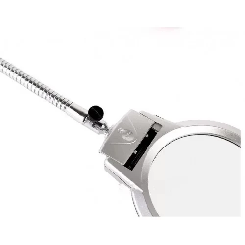 2.5x90 Mm 5x24 Mm Büyüteç, Mandallı Metal Hortumlu Masa Üstü Büyüteç - Resim 4