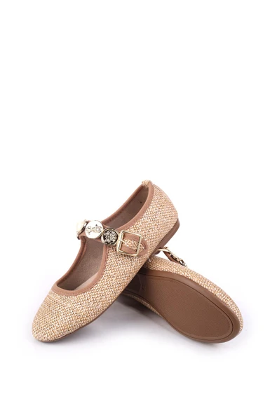 Papuç Sepeti 4709 Rahat Taban Broş Detaylı Kadın Babet Ayakkabı - Resim 12