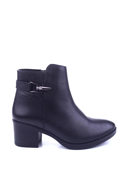 Castle Black 92157-1 Termo Taban 5,5 cm Topuk Hakiki Deri Günlük Kadın Bot - Resim 2