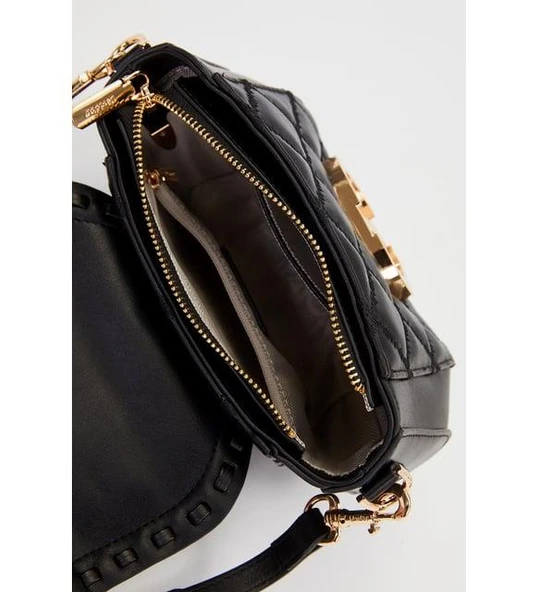 Levidor 930428 Kadın Dikdörtgen Metal Kilit Detaylı  El & Omuz Çantası - Resim 4