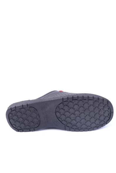 Gezer 9601 Erkek Siyah Önü Kapalı Kaymaz Eva Hastane Banyo Balkon Terliği - Resim 5