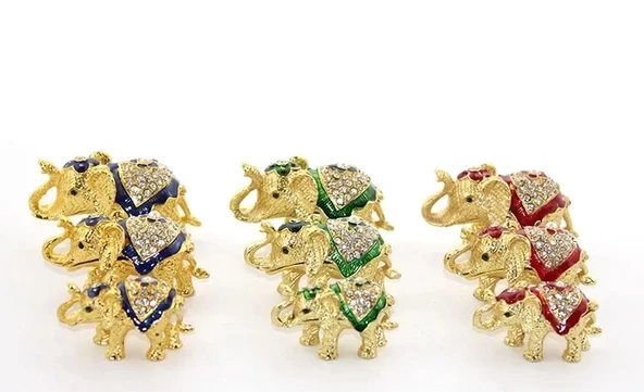 Swaroski 3'lü Fil Seti Alk2079 ürün görseli 1