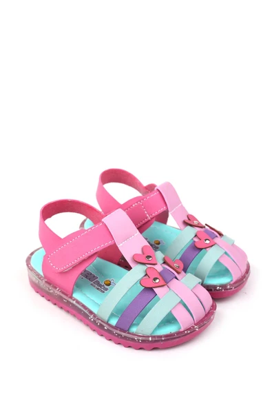 Papuç Sepeti Arzn 4833 Kız Bebek Ortopedik Rahat Taban Sandalet - Resim 2