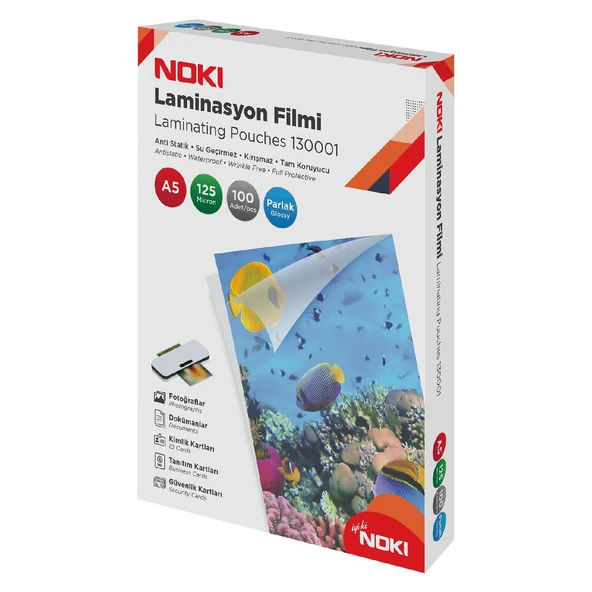 Noki A5 Laminasyon Filmi 125 Mikron 100 Lü Paket 130001 ürün görseli
