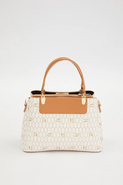 Levidor Krem Kadın El ve Omuz Çantası 930216 - Resim 4