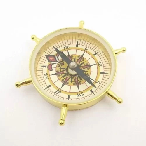 Estetik Tasarım Dümen Model Pirinç Pusula ürün görseli 1