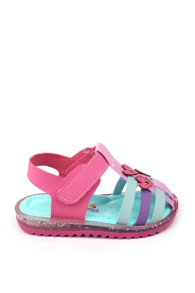 Papuç Sepeti Arzn 4833 Kız Bebek Ortopedik Rahat Taban Sandalet - Resim 3