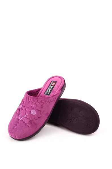 Gezer 14519 Cırtlı Çıkarılabilir Taban Günlük Kadın Ev-Halı Terliği - Resim 6