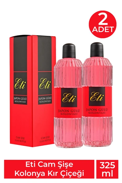 Eti Cam Şişe Kolonya Japon Gülü 325 ml 2 Adet ürün görseli 1