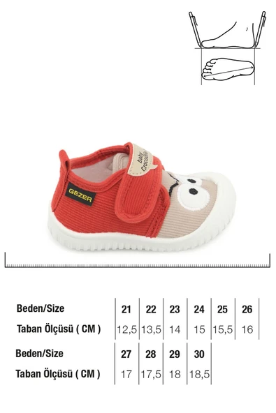 Gezer Erkek Çocuk Bebek Kışlık Cırtlı Günlük Okul Kreş Panduf Ayakkabı - 2