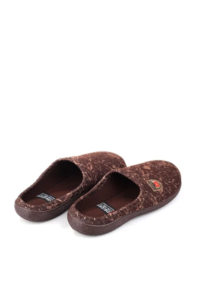 Gezer 15902 Erkek Günlük Kahverengi Kışlık Halı Misafir Terliği - Resim 4