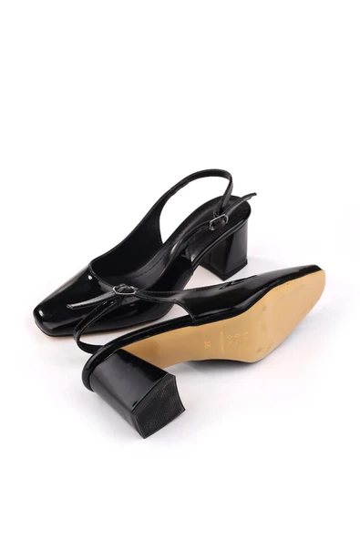 Papuç Sepeti 5510-1 Kadın 6 Cm Kare Topuklu Rahat Rugan Ayakkabı - Resim 9